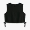 Tommy Jeans サイドタイ リネンブレンドトップス Tommy Jeans サイドタイ リネンブレンドトップス