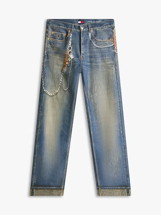 Tommy Jeans チェーンプリント リラックスジーンズ Tommy Jeans チェーンプリント リラックスジーンズ
