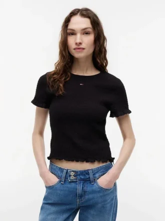 Tommy Jeans スリムフィット シャーリングTシャツ