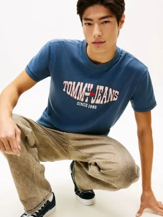 Tommy Jeans ウェービー・フラッグ・ロゴ Tシャツ