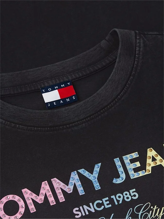 Tommy Jeans クリスタルロゴTシャツ Tommy Jeans クリスタルロゴTシャツ