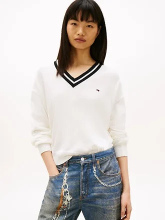 Tommy Jeans リラックスフィット Vネックセーター Tommy Jeans リラックスフィット Vネックセーター