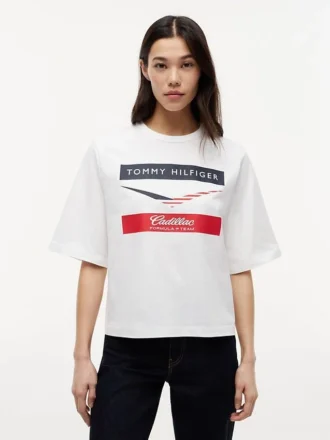 Tommy x Cadillac F1® Team ボックスシルエット シェブロン Tシャツ