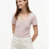 Vネック ストライプ フェイバリット Tシャツ Vネック ストライプ フェイバリット Tシャツ