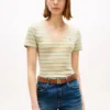 ストライプ Vネック フェイバリット Tシャツ ストライプ Vネック フェイバリット Tシャツ