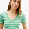ストライプ Vネック フェイバリット Tシャツ