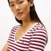 Vネック ストライプ フェイバリット Tシャツ Vネック ストライプ フェイバリット Tシャツ