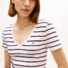 ストライプ Vネック フェイバリット Tシャツ ストライプ Vネック フェイバリット Tシャツ
