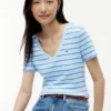 ストライプ Vネック フェイバリット Tシャツ ストライプ Vネック フェイバリット Tシャツ