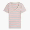 Vネック ストライプ フェイバリット Tシャツ Vネック ストライプ フェイバリット Tシャツ
