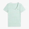 ストライプ柄Vネック「フェイバリット」Tシャツ