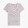 ストライプ Vネック フェイバリット Tシャツ ストライプ Vネック フェイバリット Tシャツ